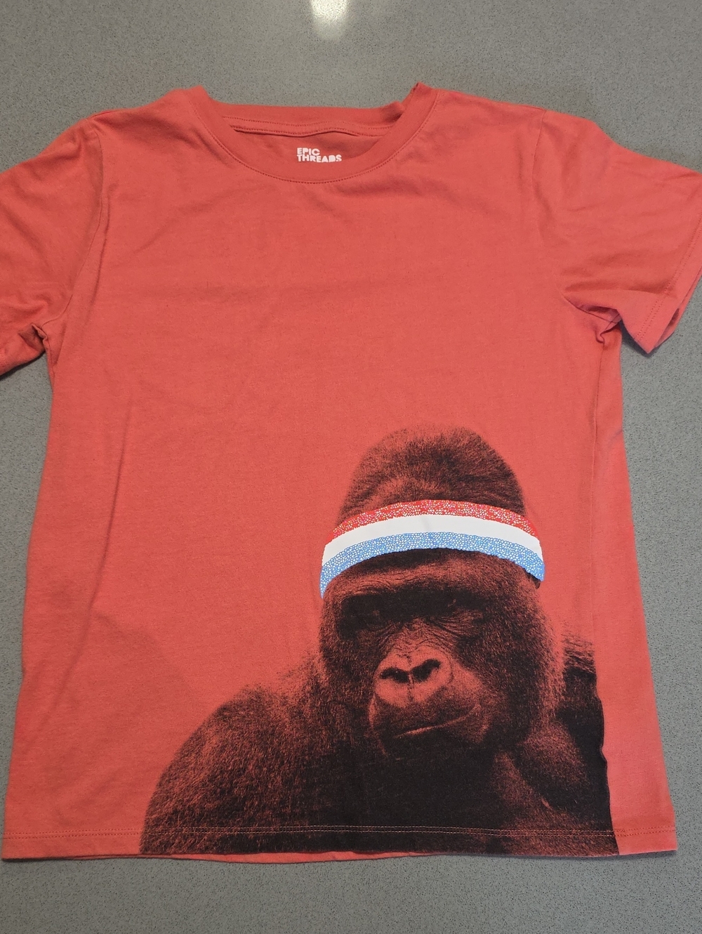 Epic Threads Coral Tee with Gorilla Graphic